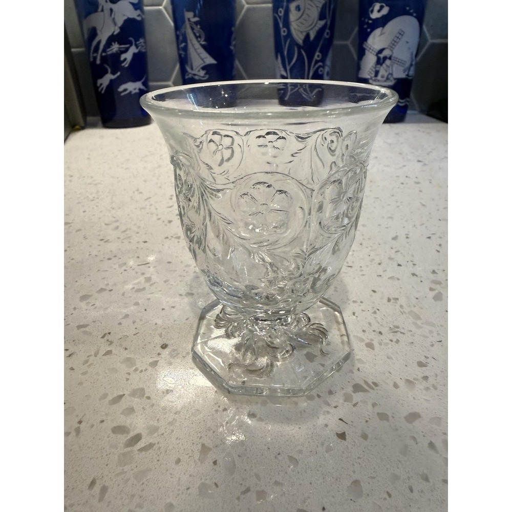 McKee Rock Crystal Clear 3 1/2" Egg Cup / Sherbet Depression Glass